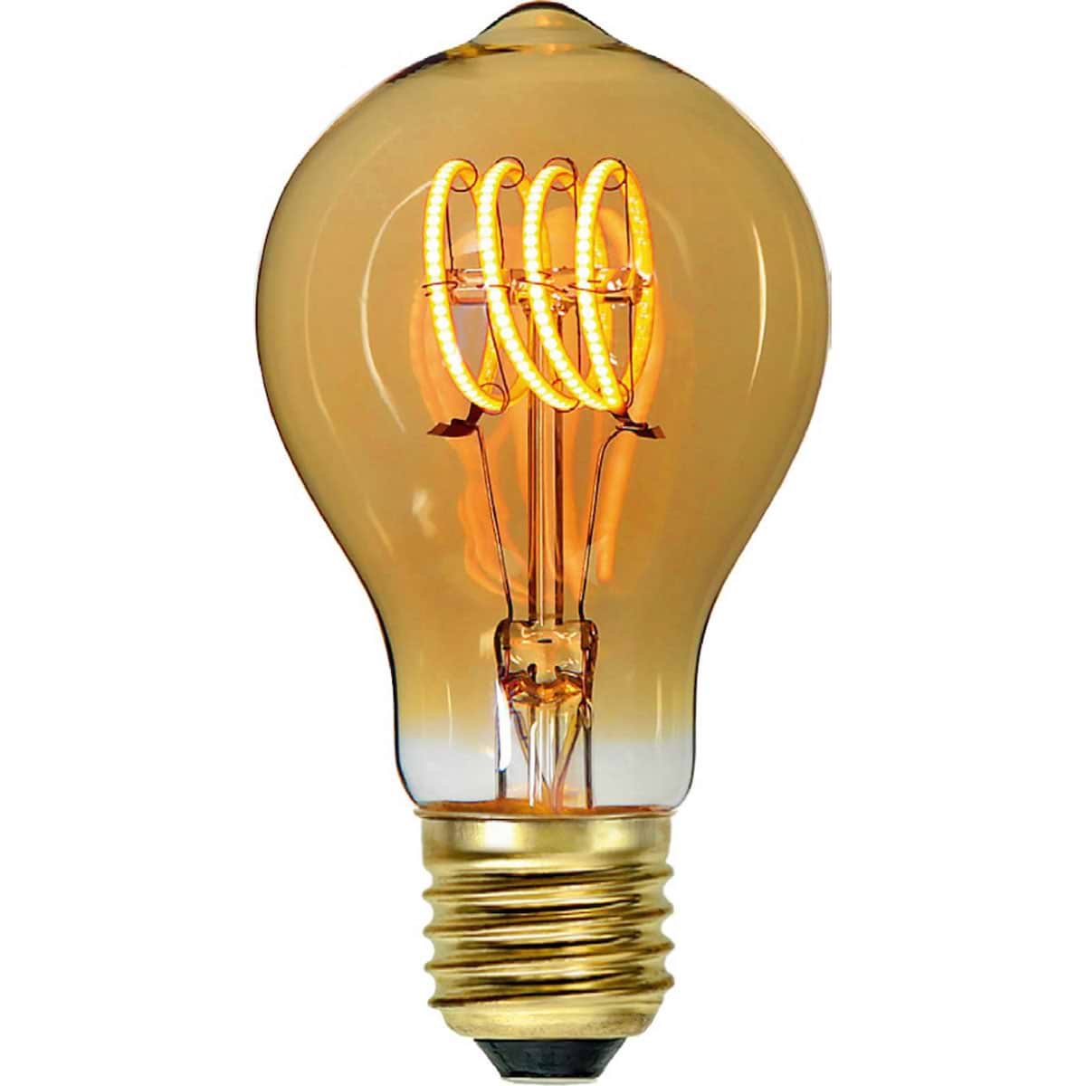 Communistisch eenheid tack LED Spiraal lamp 6W 3-step dimbaar, voor standaardlamp E27 fitting, 6 Watt,  Amber. Decoratief en dimbaar. HIGH LIGHT - L270036 - Webo Verlichting