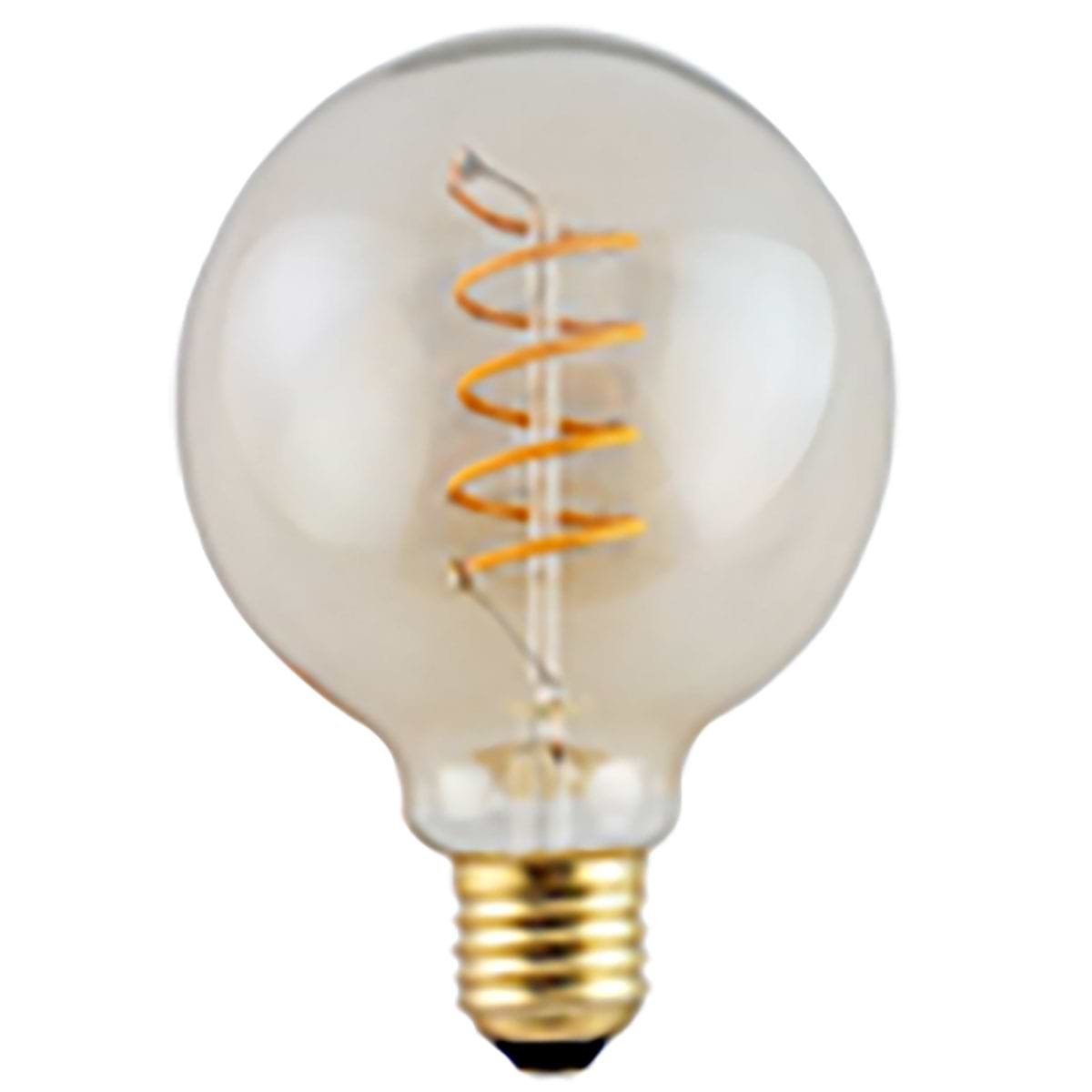 Saga Communistisch helder LED lamp 9W DIM Globe Spiraal, E27 fitting, 9 Watt, dimbaar, Ø125 mm,  Amber. Duurzaam, decoratief en dimbaar. HIGH LIGHT - L261736 - Webo  Verlichting