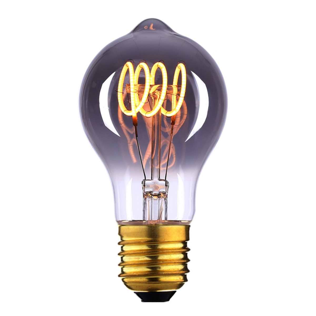 LED lamp 9W DIM, Spiraal, voor standaardlamp E27 fitting, 9 Smoke. Decoratief en dimbaar. HIGH LIGHT - L260019 - Webo Verlichting