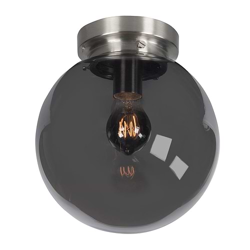 Glas Globe 25cm -  Smoke - Serie Globe - Lampen glas - High Light - G186019