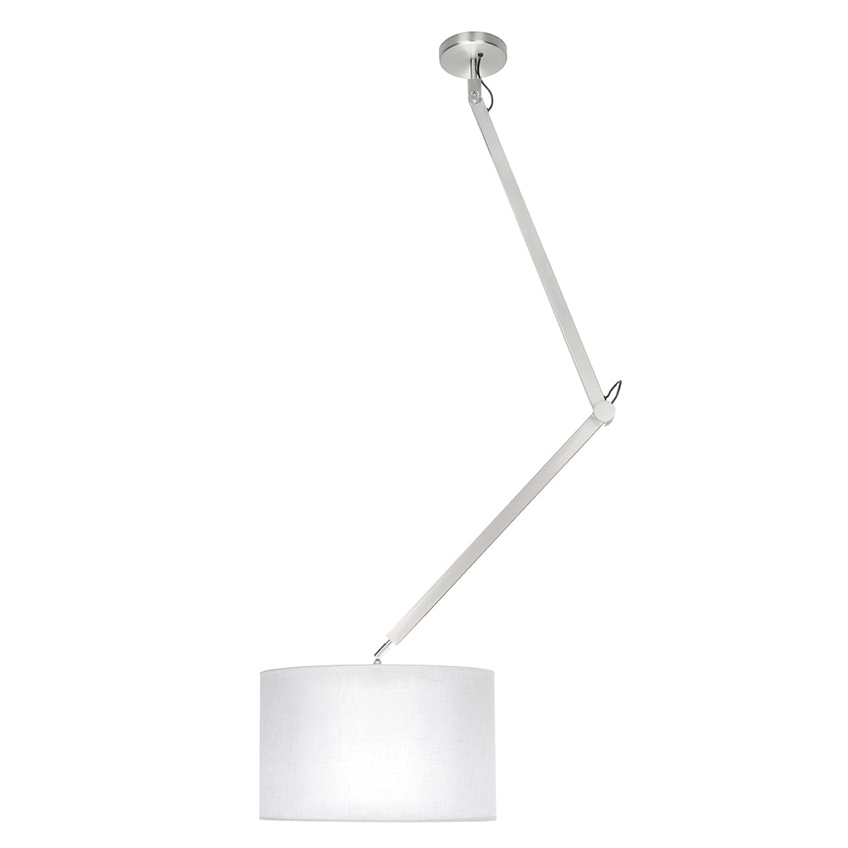 Polair Overtekenen Opmerkelijk Hanglamp, plafondlamp, Robuust lang E27 Nikkel Mat zonder kap HIGH LIGHT -  P628830 - Webo Verlichting