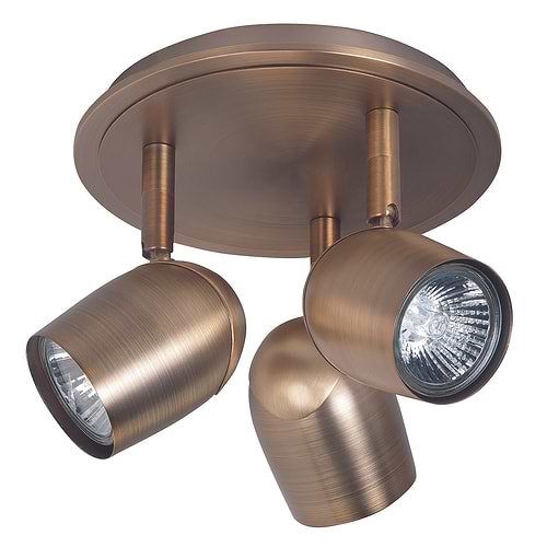Ovale Spot 3 lichts - opbouw spots - plafondlamp met drie spots - GU10 Brons zonder lampen - Serie Ovale - Spots - Plafondspots - High Light - S736732