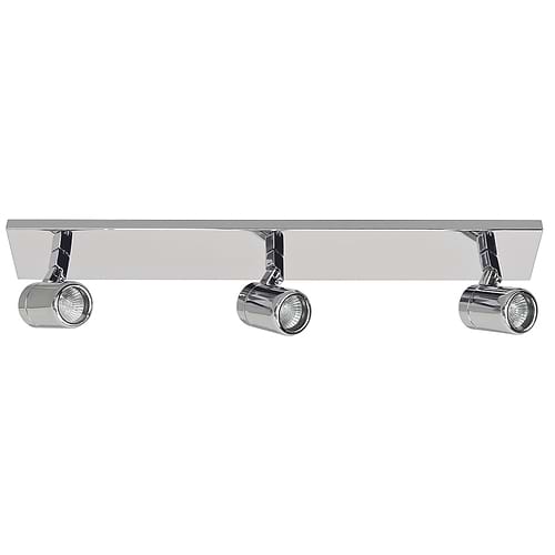 Badkamer spot (zone 2 en 3) Rain spot 3-lichts - plafondlamp met drie spots - GU10 balk IP44 Chroom zonder lampen - Serie Rain - Spots - High Light - S737637
