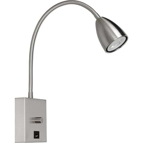 Wandlamp - bedlamp - leeslamp - Malmö GU10 Nikkel Mat + USB poort + dimmer - Serie Malmö - High Light - W304730