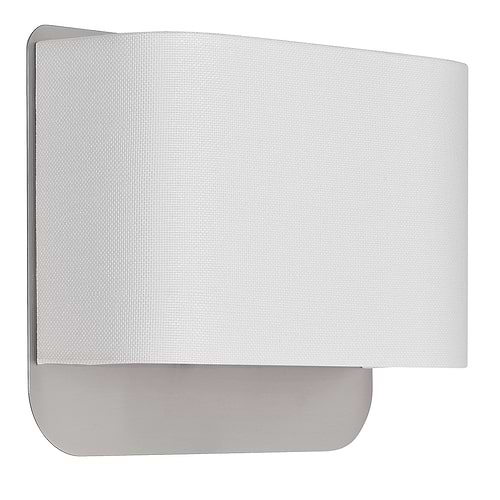 Wandlamp - leeslamp - Hallway E27 Nikkel-Mat + schakelaar + kap Wit - Serie Hallway - Wandlamp - High Light - W351000
