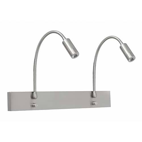 Wandlamp Blitz 2 X 3W 2700K LED Flex Nikkel Mat + dimmer - Serie Blitz - High Light - W352930