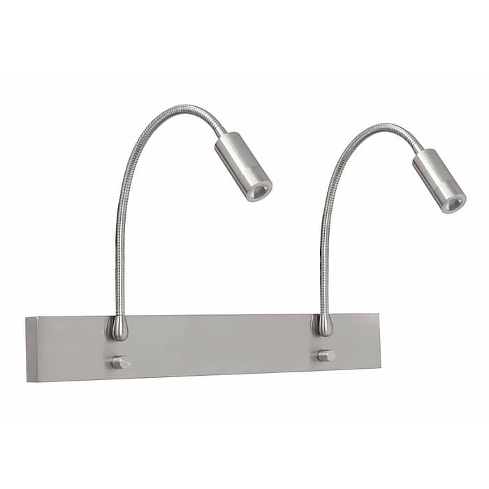 Wandlamp Blitz 2 X 3W 2700K LED Flex Nikkel Mat + dimmer - Serie Blitz - High Light - W352930