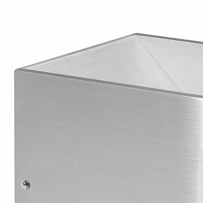 Wandlamp Stretto - mat nikkel - vierkant 10 cm - up en down verlichting - geïntegreerde LED lichtbron - 2700K - 6W - dimbaar - HIGH LIGHT