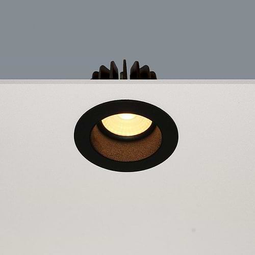 Inbouwspot badkamer en beschutte plaatsen buiten - dimbaar LED - DL - zwart rond verzonken dimbaar vast 8W IP44 2700K 36º - serie VENICE - ART DELIGHT. Deze badkamerspot is exclusief de benodigde driver. Deze driver kunt u direct in onze webshop erbij bestellen: Driver Tridonic 10w Dimbaar - artikelnummer 87500273. U heeft 1 driver per spot nodig. - DL 2308 BL