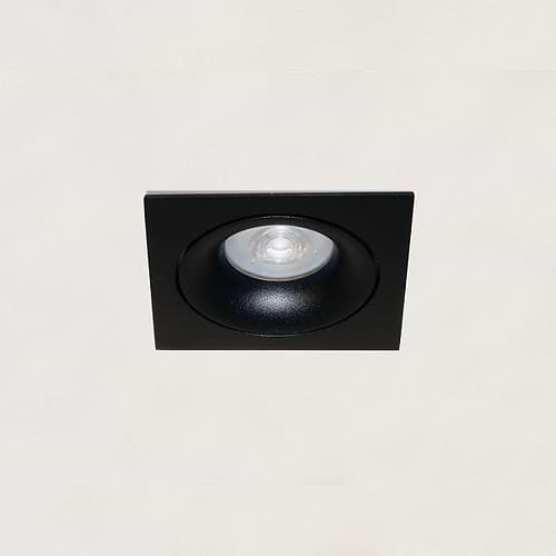 Inbouwspot - DL - zwart 1-lichts vierkant "Alice" kantelbaar GU10 35W IP20 - ART DELIGHT - DL 921 ZW