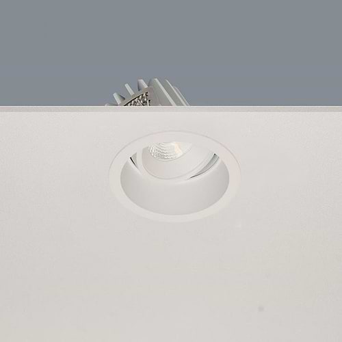 Inbouwspot wit "RIBS inbouwspot" rond LED 10W 1100lm 2700K 36º zonder driver - ART DELIGHT - DL R6960 WH