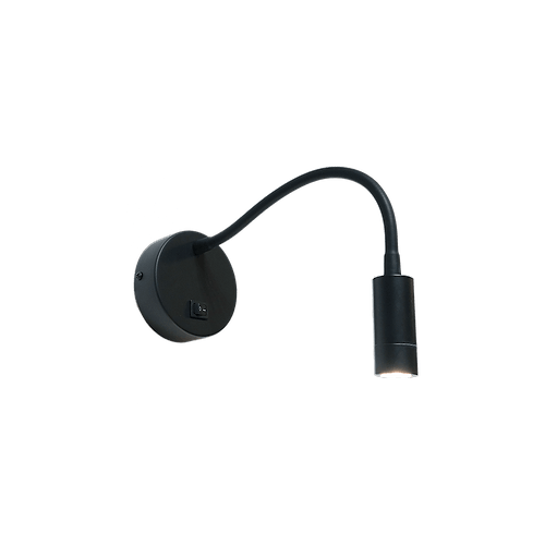 Wandlamp zwart "Flexi-C" 34cm 3W LED 3000K 330lm incl. easy connector - ART DELIGHT - WL FLEXI-C LED ZW