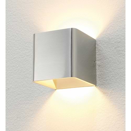 Wandlamp aluminium 1-lichts "Fulda" 10x10x10cm LED 6W 2700K 500lm - ART DELIGHT - WL FULDA ALU
