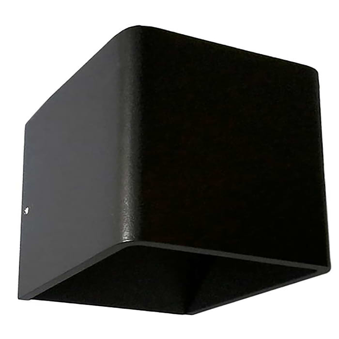 Wandlamp zwart 1-lichts "Fulda" 10x10x10cm LED 6W 2700K dim-to-warm - ART DELIGHT. Deze stijlvolle wandlamp schijnt het licht naar boven en naar beneden op de muur. De lamp is vierkant 10 cm. De lichtbron betreft geïntegreerd LED - LED 6W 2700K 540lm. Incl. driver GLP08WTR700-P. - WL FULDA-DTW ZW