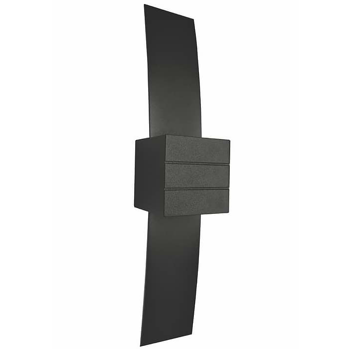 Wandlamp zwart 1-lichts "GyhumII" 40 cm hoog golf/kubus exclusief G9 40W - ART DELIGHT - WL GYHUMII ZW