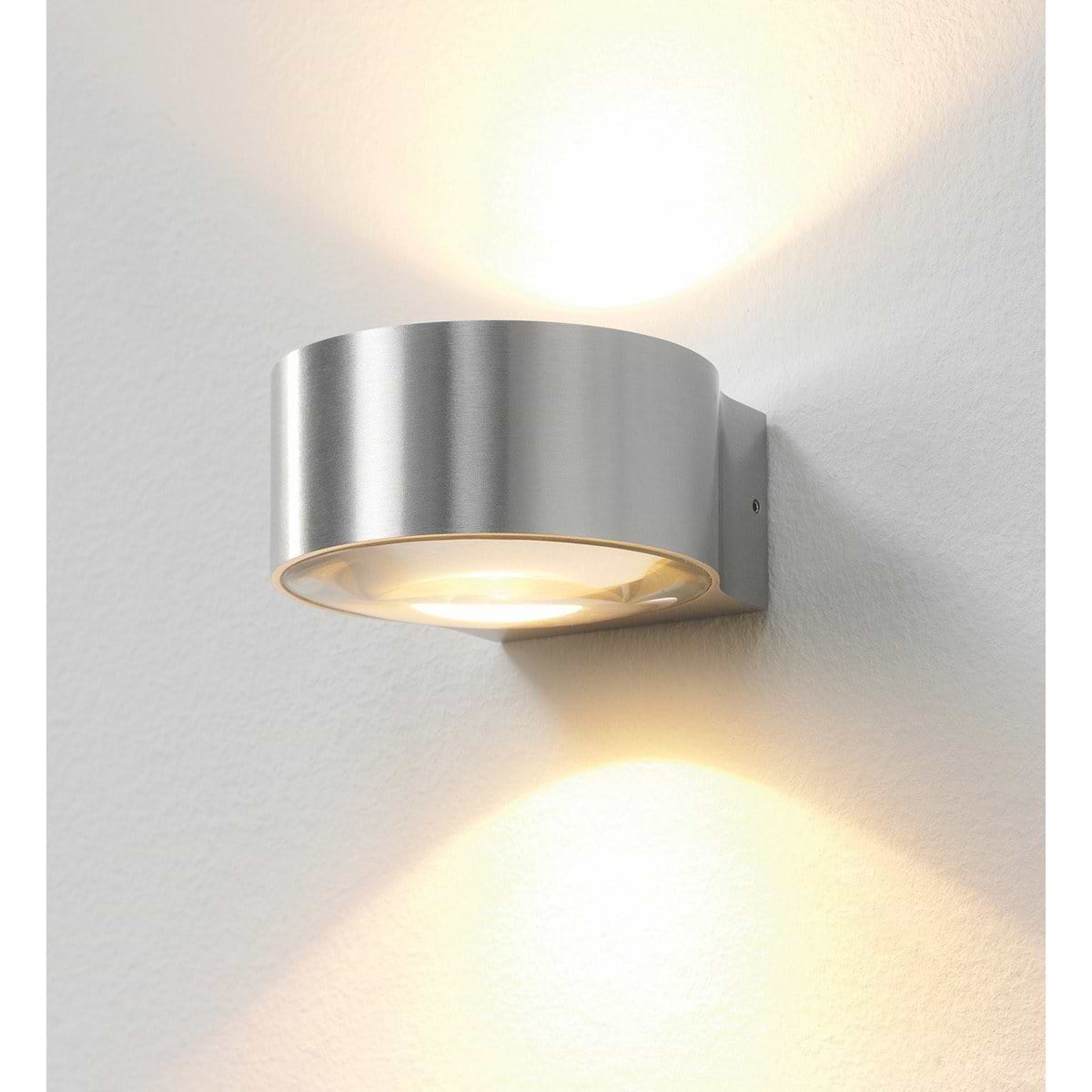 jas periodieke haai Badkamer wandlamp - buitenlamp - muurlamp - aluminium "Hudson" Ø11cm IP54  dimbaar LED 2x4W 2700K 2x360lm - ART DELIGHT - WLHUDSONALU - Webo  Verlichting