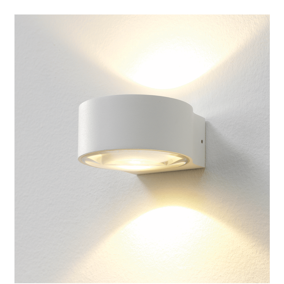 Badkamer wandlamp - buitenlamp - muurlamp - wit "Hudson" Ø11cm IP54 dimbaar LED 2x4W 2700K 2x360lm - ART DELIGHT - WL HUDSON WI