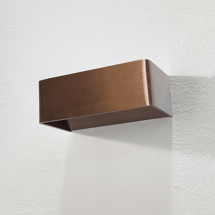 Wandlamp brons geborsteld 2-lichts "Mainz" 20 cm breed - LED 2x3W 2700K 2x270lm - ART DELIGHT - WL MAINZ BG