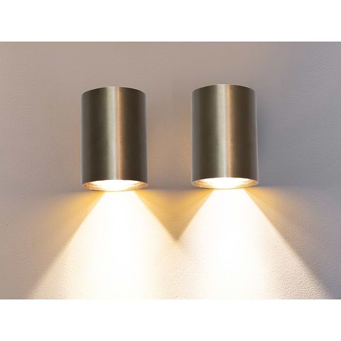 Wandlamp licht brons 1-lichts "Roulo1" Ø6 -4 x hoogte 9 cm - fitting GU10 - licht schijnt naar beneden - ART DELIGHT. Alleen als downlighter te gebruiken. - WL ROULO1 LB