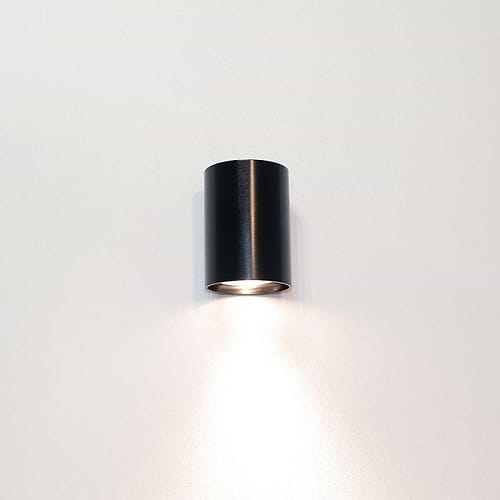 Wandlamp metallic zwart 2-lichts "Roulo2" up/down Ø6 -4 x hoogte 15 -4 cm - fitting GU10 - ART DELIGHT - WL ROULO2 MZW