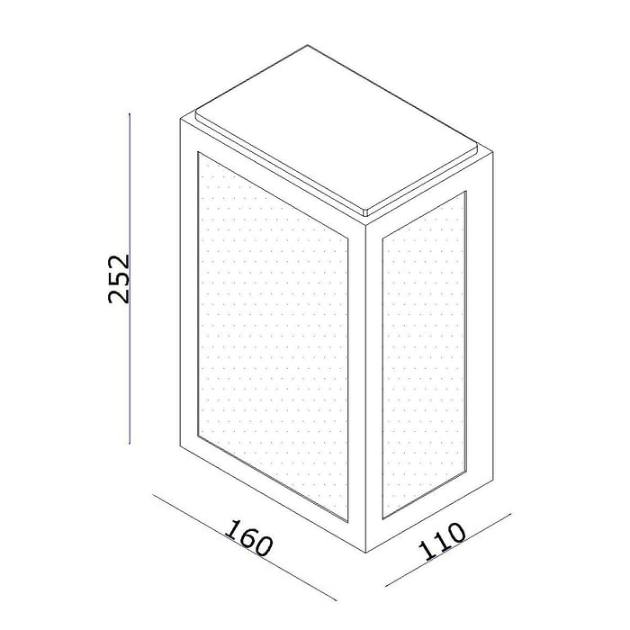Wandlamp zwart 1-lichts buitenlamp 25x16x11cm E27 IP44 - ART DELIGHT - WL ROWIN 25 ZW