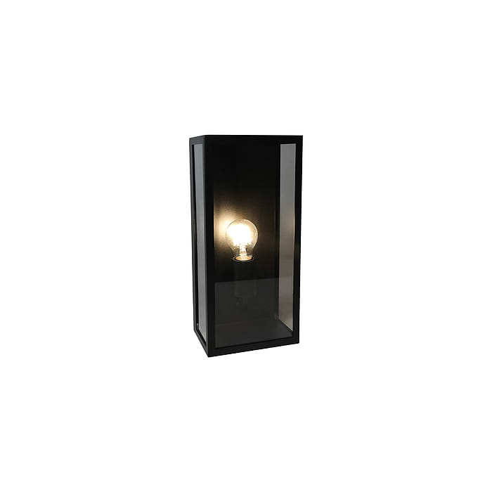 Wandlamp zwart 1-lichts buitenlamp 35x16x10cm E27 IP44 - ART DELIGHT - WL ROWIN 35 ZW