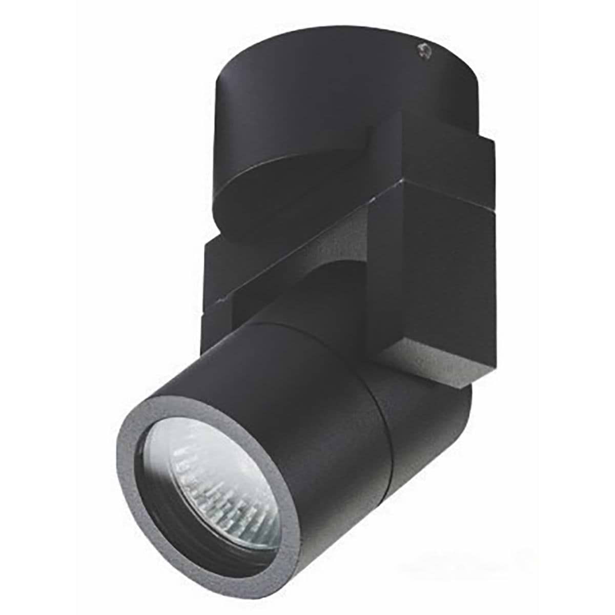 Spot plafondlamp of wandlamp voor buiten onder overkapping of voor in de badkamer - IP54 - - 1-lichts - GU10 - "Single" spot Ø7cm - ART DELIGHT WLSINGLEZW - Webo Verlichting