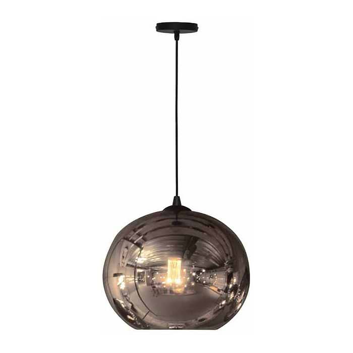 Hanglamp Visiera Gerookt glas 1-lichts Ø30 FREELIGHT - H6230SK