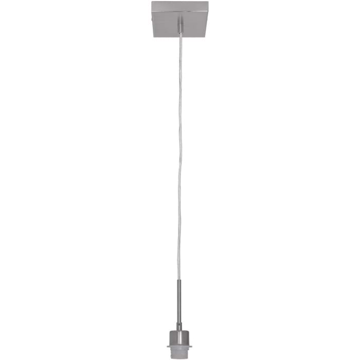 Hanglamp 1-lichts Los armatuur Vierkant 12cm Staal FREELIGHT - H 8011 S