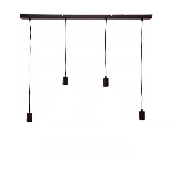 PLafondplaat Carente zwart 4-lichts FREELIGHT - H80120Z