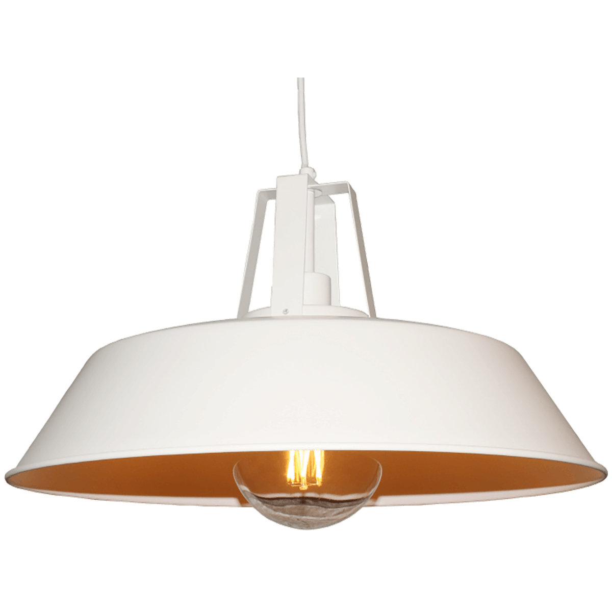 Hanglamp wit 1-lichts "Nero" Ø45cm snoer 150cm E27 - ART DELIGHT