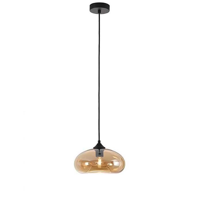Hanglamp amber 1-lichts "Paradise" Ø28cm amber/glas E27 - ART DELIGHT