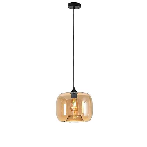 Hanglamp amber 1-lichts "Preston" Ø28cm amber/glas E27 - ART DELIGHT