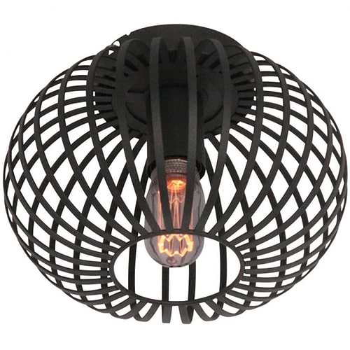 Plafondlamp Aglio zwart Ø25cm 1-lichts FREELIGHT - PL7825Z