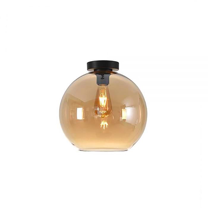 Plafondlamp amber 1-lichts "Marino" Ø30cm amber/glas E27 - ART DELIGHT