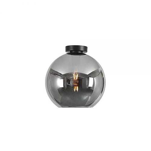 Plafondlamp smoke 1-lichts "Marino" Ø30cm smoke/glas E27 - ART DELIGHT