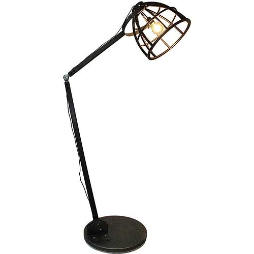 Industriële vloerlamp 'Birdie' Zwart Staal FREELIGHT - S 5209 Z