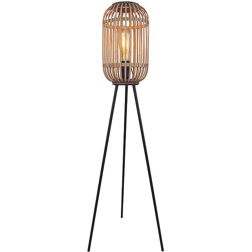 Vloerlamp 'Malacca' Mat Zwart FREELIGHT - S 5293 Z