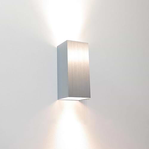 Wandlamp aluminium 2-lichts "Dante" up/down 6