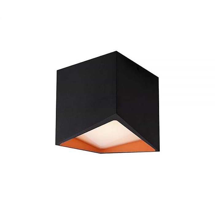 Plafondlamp zwart/goud "Kiel" 11x10cm LED 12W 2700K 1080lm IP54 - ART DELIGHT