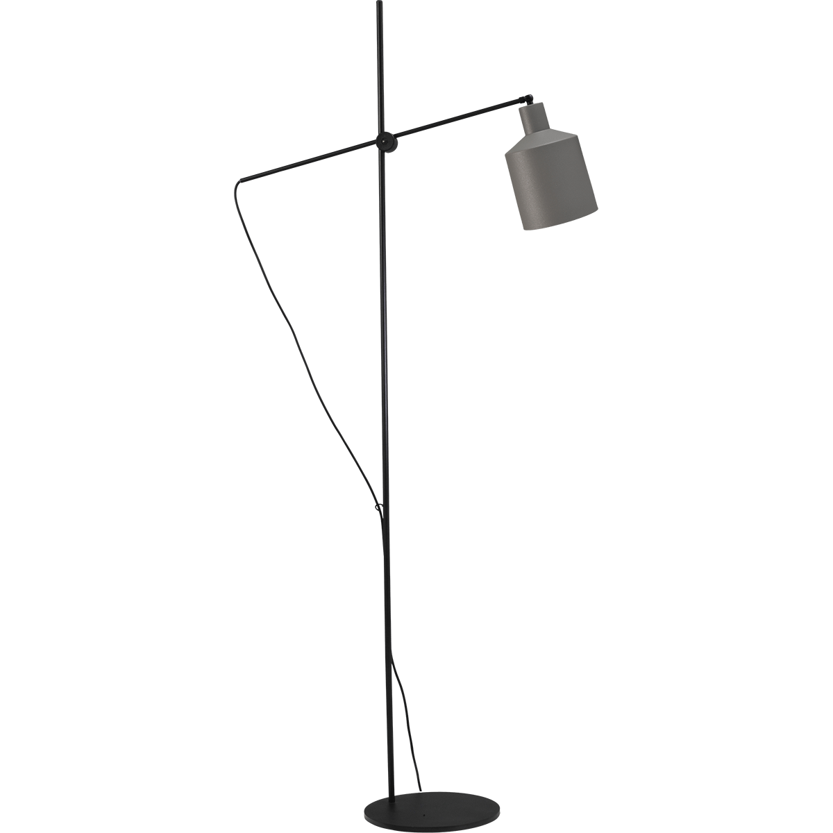 innovatie bericht wassen Vloerlamp Boris, moderne staande lamp, hoogte 161cm zwart betonlook,  MASTERLIGHT - 1020-05-00 - Webo Verlichting