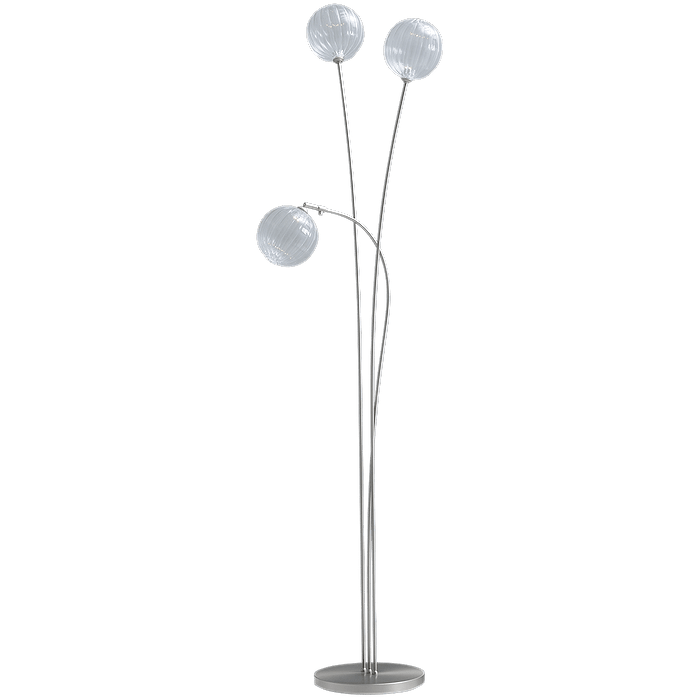 Vloerlamp Bocca nikkel 3-lichts hoogte 180cm DTW