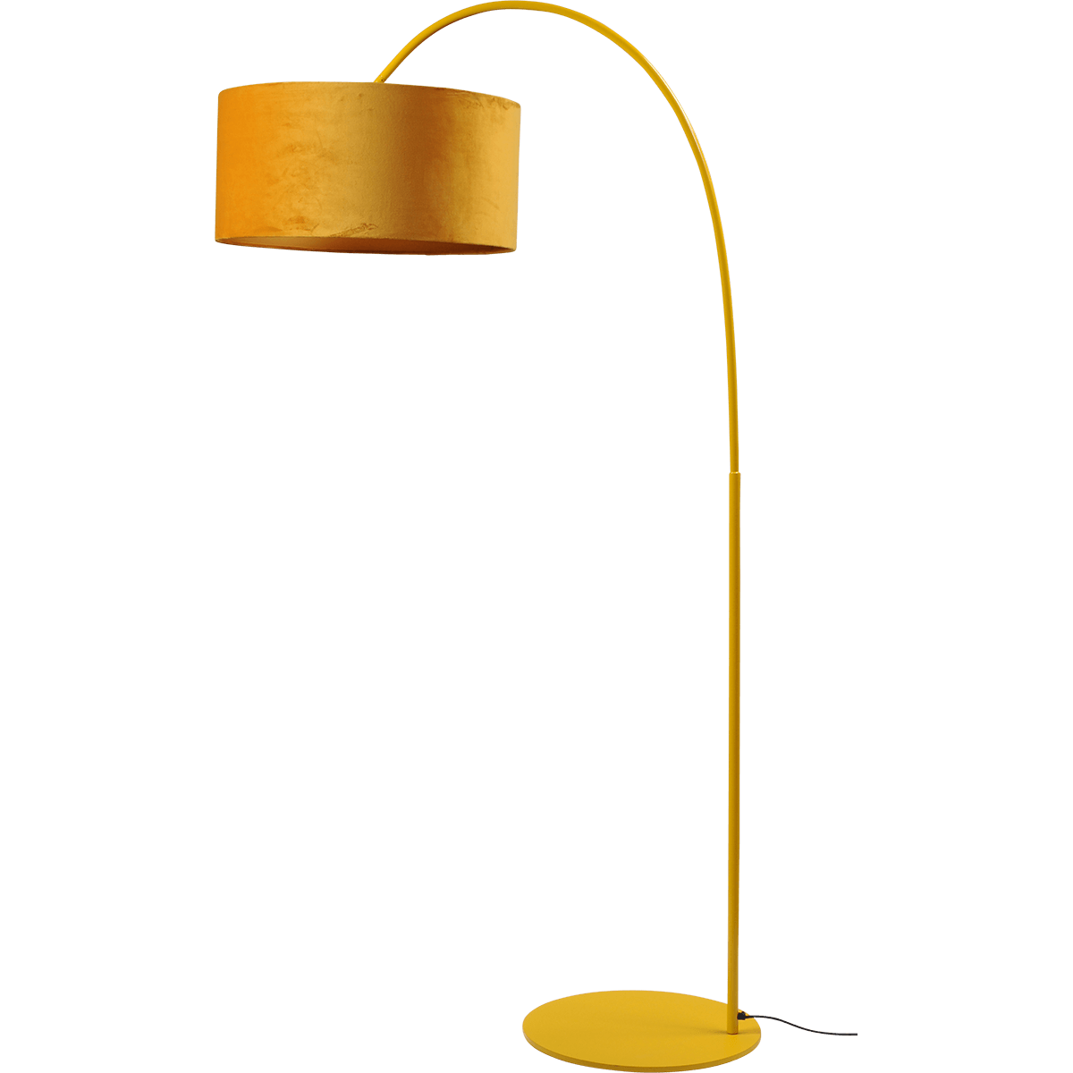 Vloerlamp Arch yellow - mat geel - hoogte 183 cm - breedte 88 cm inclusief maiskleurige lampenkap - Artik mais 52/52/25 cm - uit/aan schakelaar - MASTERLIGHT