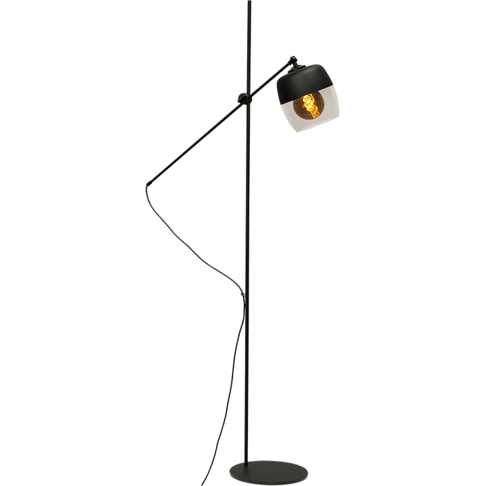 Vloerlamp Opaco 1-lichts hoogte 161cm mat zwart + glas smoke 62270-05-2 - MASTERLIGHT