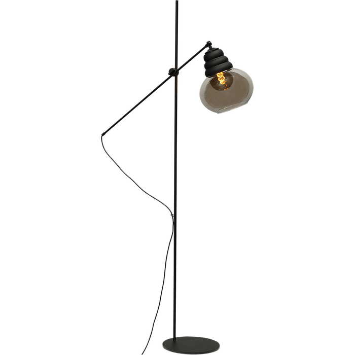 Vloerlamp Opaco 1-lichts hoogte 161cm mat zwart + glas smoke 62270-05-6 - MASTERLIGHT