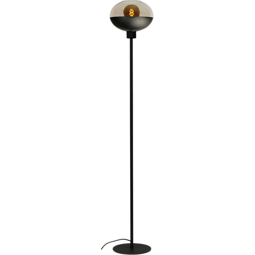 Vloerlamp Opaco 1-lichts zwart hoogte 149cm + glas smoke 62270-05-1 - MASTERLIGHT