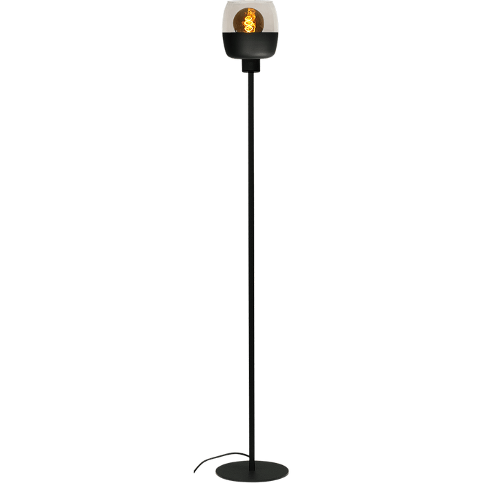 Vloerlamp Opaco 1-lichts zwart hoogte 150cm + glas smoke 62270-05-2 - MASTERLIGHT