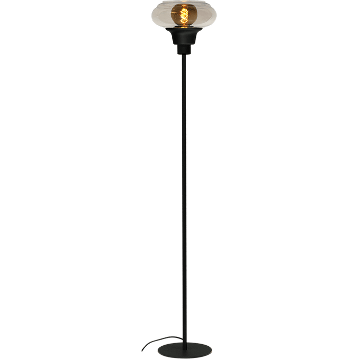 Vloerlamp Opaco 1-lichts zwart hoogte 149cm + glas smoke 62270-05-3 - MASTERLIGHT