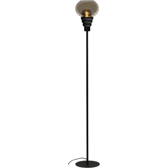 Vloerlamp Opaco 1-lichts zwart hoogte 156cm + glas smoke 62270-05-6 - MASTERLIGHT