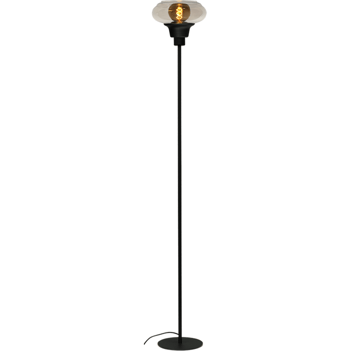Vloerlamp Opaco 1-lichts zwart hoogte 169cm + glas smoke 62270-05-3 - MASTERLIGHT